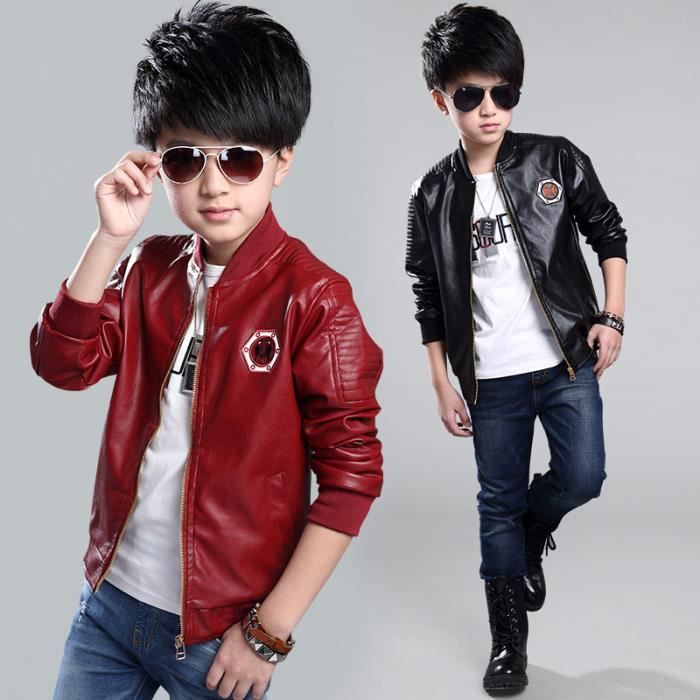 Shopee Veste En Cuir Pour Enfants Gros Manteaux Pour Garçons Vêtements Décontractés Pour Enfants Red Achat Vente Blouson Soldes Sur Cdiscount Dès Le 20 Janvier Cdiscount