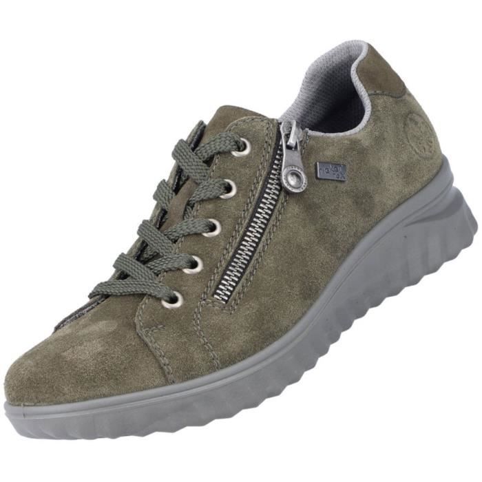 Rieker Sneaker - RIEKER - 59000-54 - Cuir velours - Zip - Talon compensé 4 cm