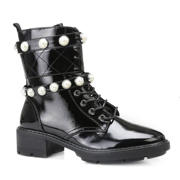 bottines vernies noires femme