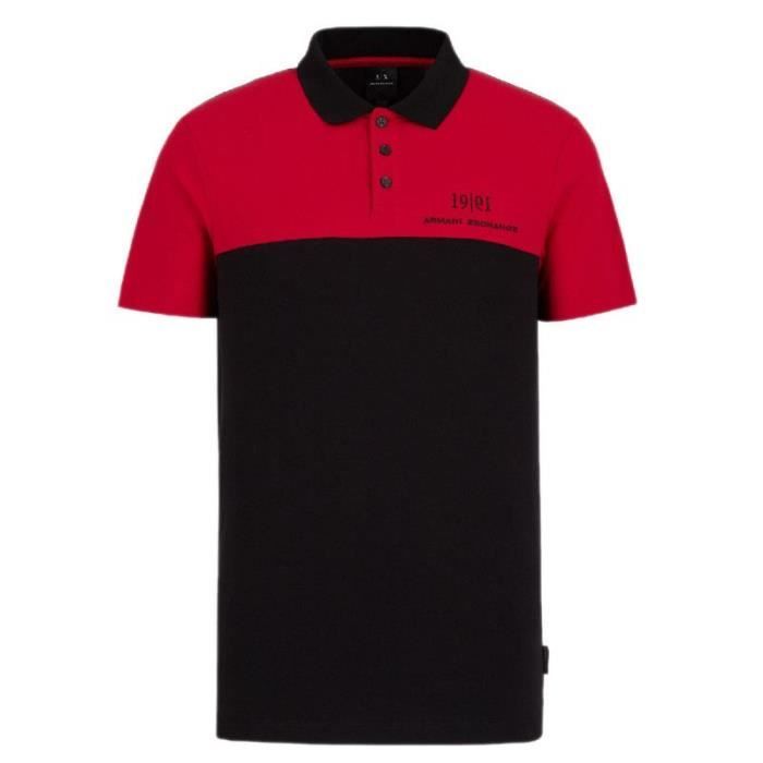 Polo Armani Exchange 6KZFAJ-ZJ5XZ-4428 Noir, Rouge Col