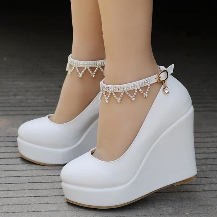 Escarpins à Talons Hauts Pour Femme - Bride à La Cheville - Élégants Pour Mariage, Soirée - Tailles 35 à 42