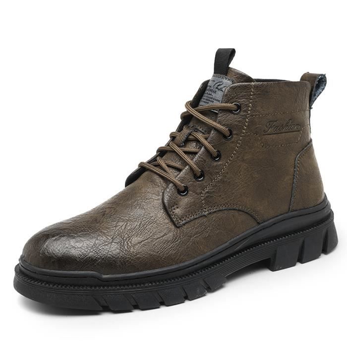 Hommes Chaussures Décontractées En Cuir Hommes Baskets à Lacets Hommes