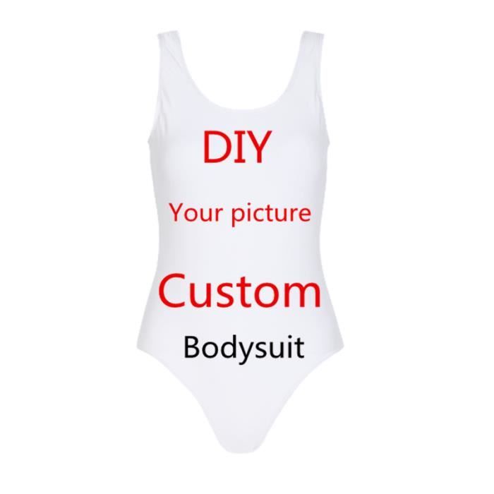 Été femmes body personnalité 3D impression lettre combinaison personnaliser maillots de bain