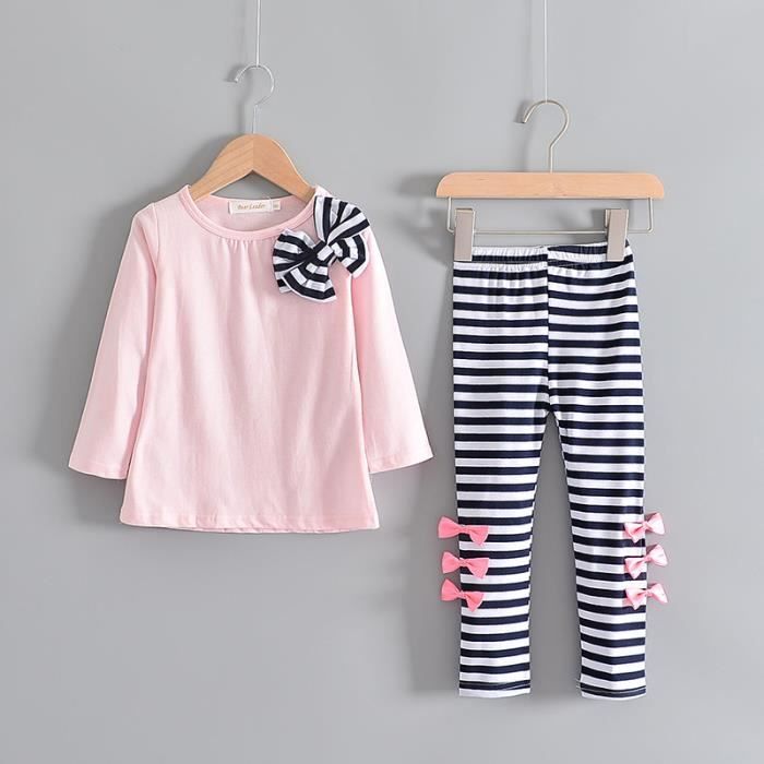 Ensemble de v tements pour petites filles haut avec n ud