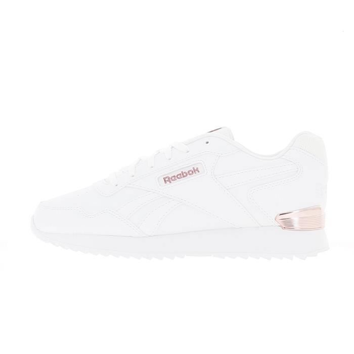 Reebok Chaussures basses cuir ou simili Reebok glide ripple clip - Reebok - Femme - Blanc - Lacets - Plat
