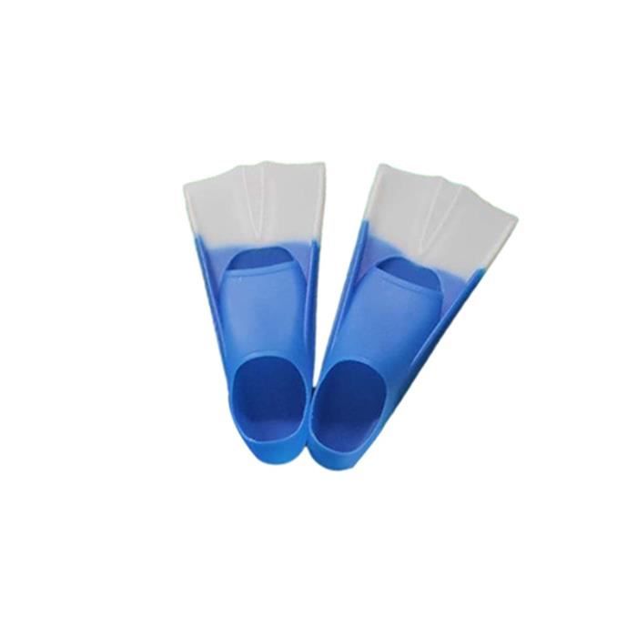 PLLYPE Palmes D'entraînement Courtes En Silicone, Pour Enfants Et Adolescents, Réglables, Pour Améliorer La Technique De Nage