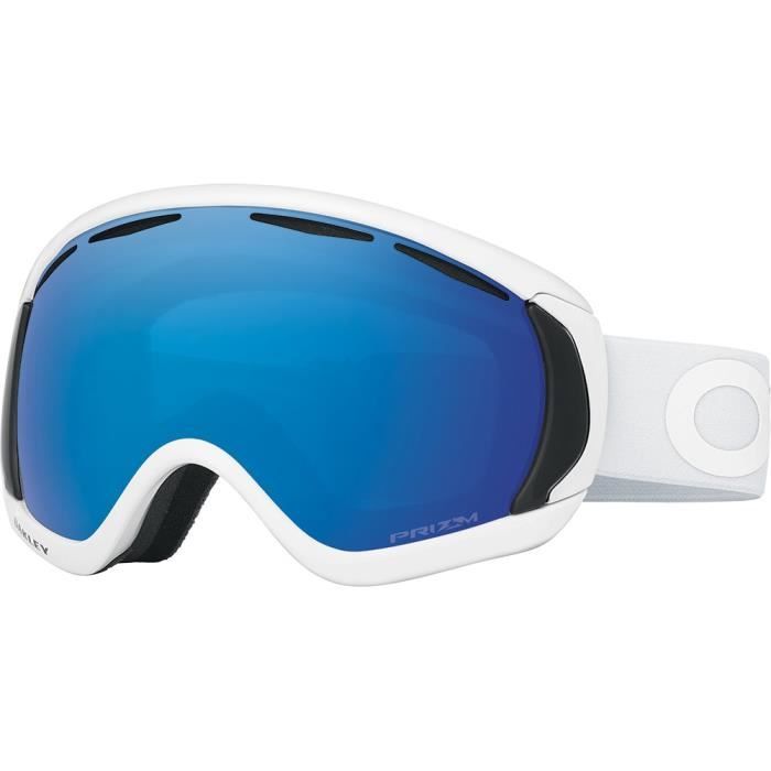 Masque de ski Oakley Canopy Factory Pilot Whiteout Prizm Sapphire Iridium Argent Cdiscount Sport
