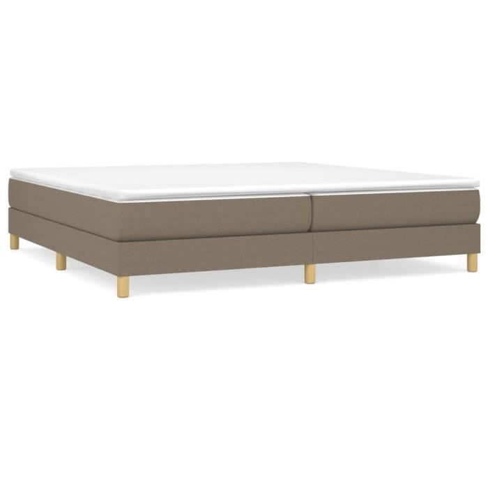 Cadre de lit à sommier tapissier Taupe 200x200 cm - OMABETA - Meubles haut de gamme