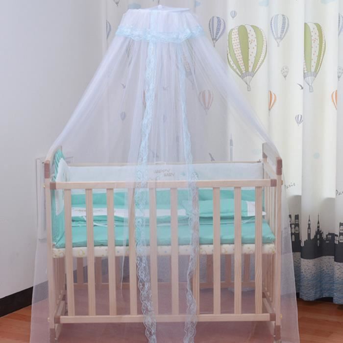 Moustiquaire Au Sol Pour Lit Bebe Moustiquaire En Dentelle Bleue Cdiscount Maison