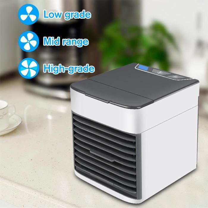 Climatiseur portable, ventilateur à 3 vitesses, 280 ml, humidificateur