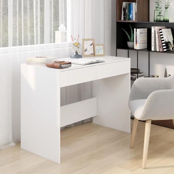 Bureau - SALUTUYA - TJ46405 - Blanc - Aggloméré - 101x50x765 cm
