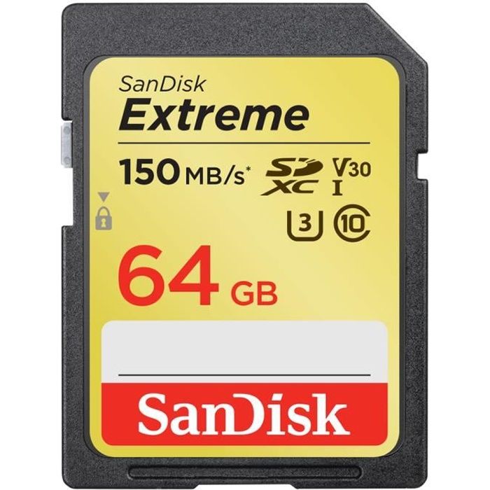 SANDISK Extreme SDxc Uhs I classe 10 Vitesses Classe V30
