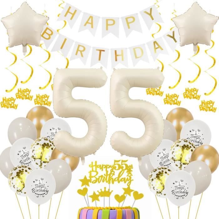 55-ans-anniversaire-d-coration-femmes-55-anniversaire-beige-or-ballon