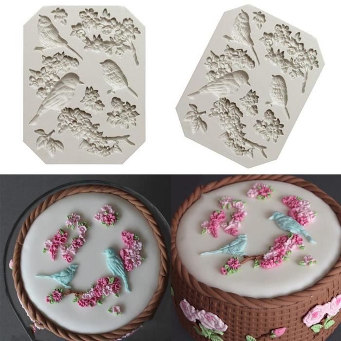 Oiseau Fleur Gateau Fondant Chocolat Moule Decoratif Cookie Biscuit Outil De Cuisson Couleur Aleatoire Cdiscount Maison