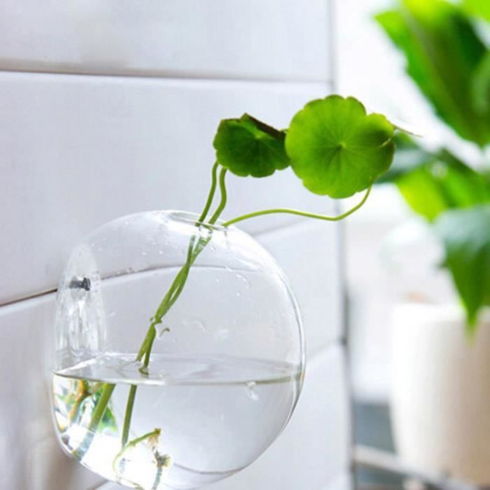 KnikGlass Pot de fleurs à suspendre Conteneur pour maison/bureau/mariage Terrarium Vase à fleurs Forme de goutte L Vase en verre à suspendre 