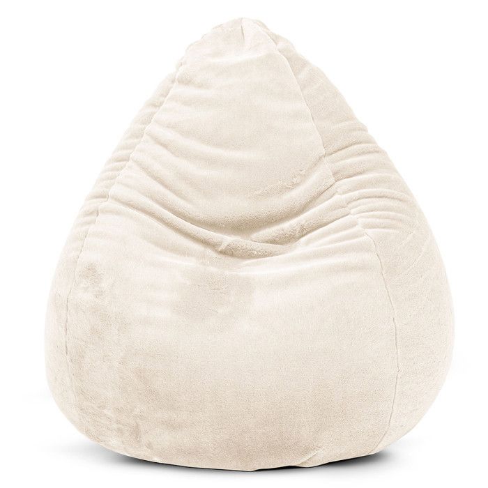 Pouf SITTING POINT Softy XXL Beige Polystyrène Tissu Scandinave Moderne