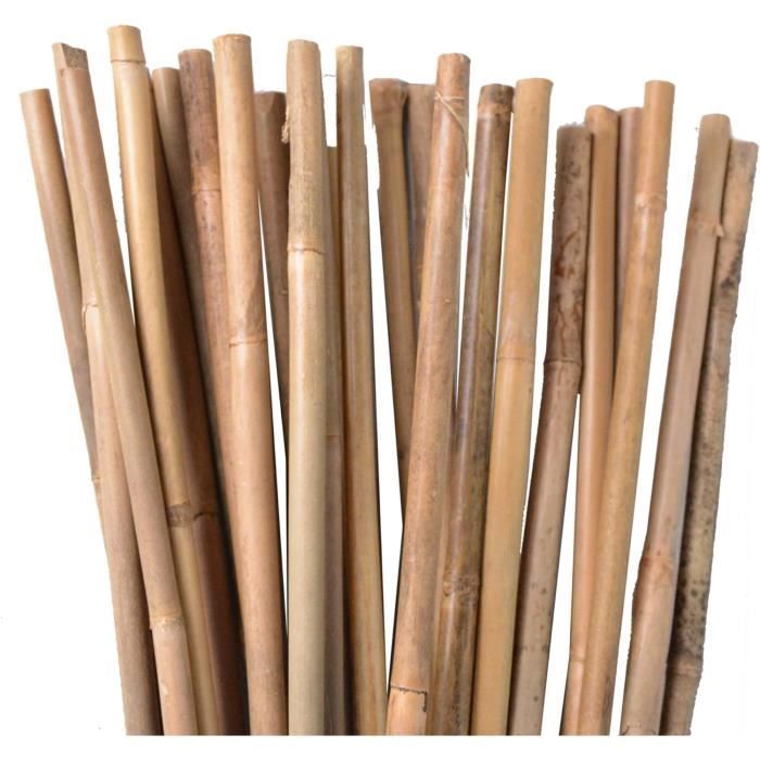 Lot de 25 Tuteurs en Bambou pour Plantes grimpantes, Tige de Bambou Naturelle, Longueur[S86]