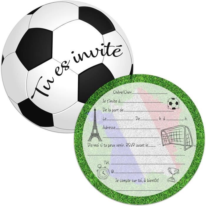 12PC Carte Invitation Anniversaire Garcon, Anniversaire Football