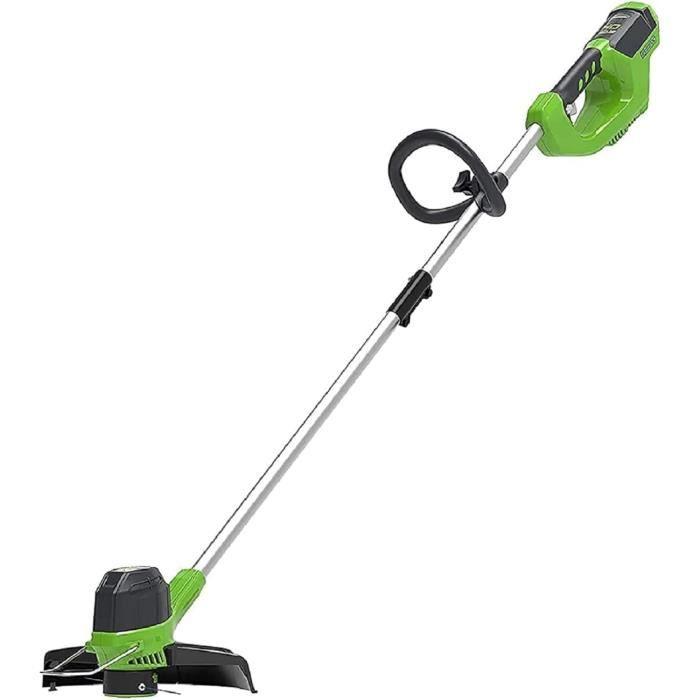Coupe-bordures Sans Fil Greenworks 24V – Largeur 25 Cm, Hauteur Réglable, 20 Lames Plastique Incluses