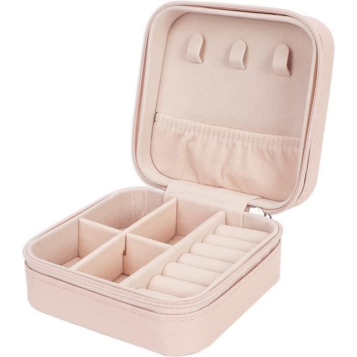 Pochette Rouleau à Bijoux Pliable TUKEVA - Organisateur Portable Avec Compartiments Pour Boucles D'oreilles, Colliers, Bagues