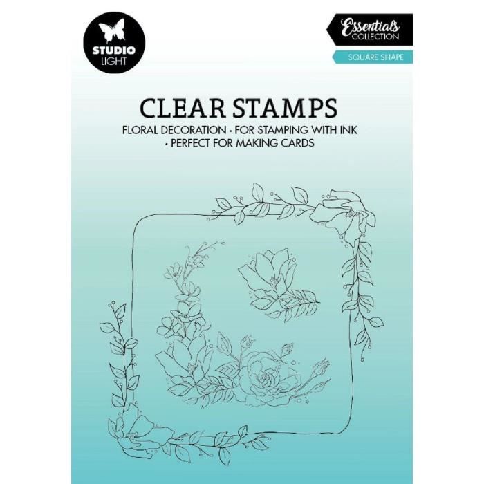 Tampon transparent - STUDIO LIGHT - Square Essentials nr.362 - Blanc ...