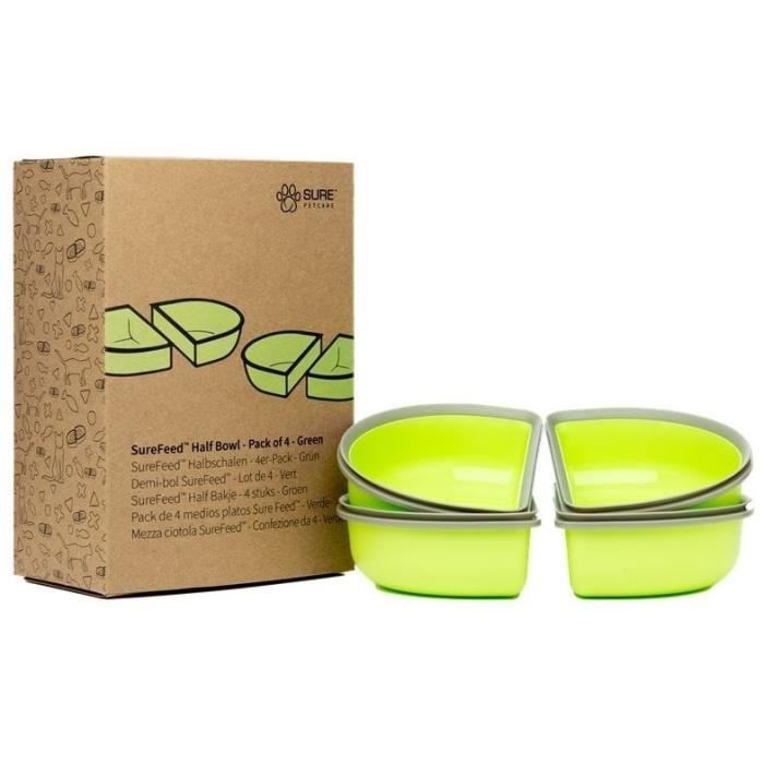 Lot de 4 demi-bols SureFeed - SUREFLAP - Vert