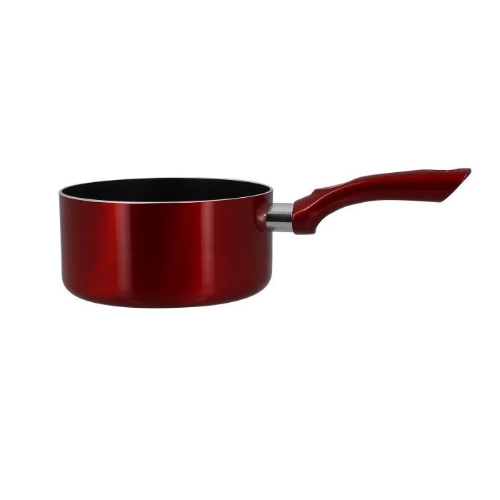 thekitchenette casserole 16 cm - rouge - aluminium - tous feux dont induction