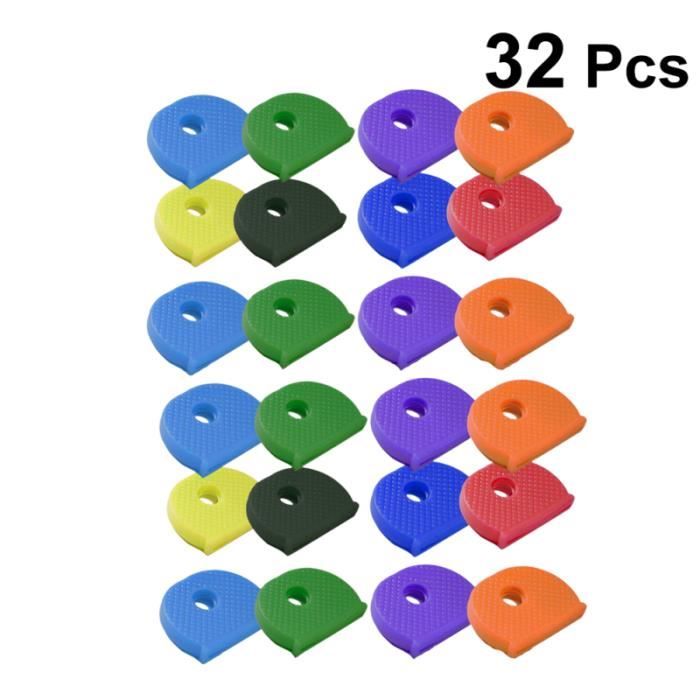 Cap Clé Colorées,32 Pack Clés Top Demi-Tours Couvre-Clés Pour