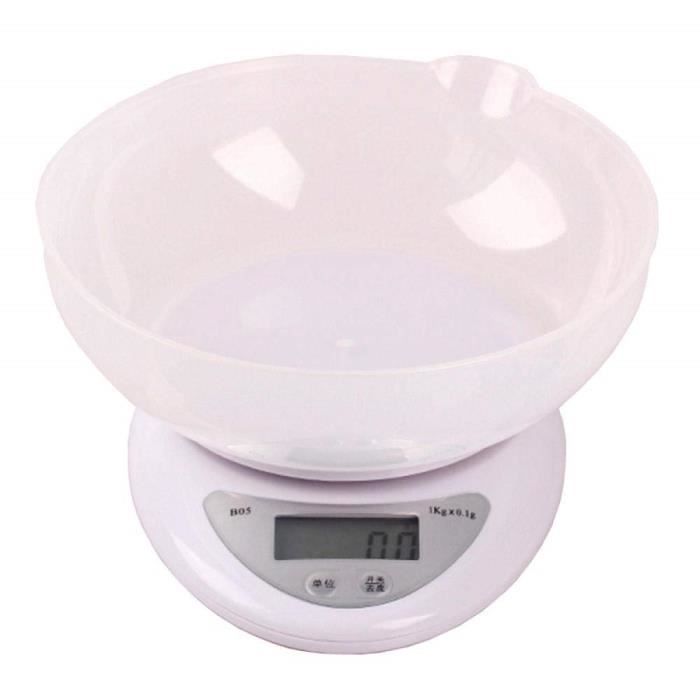 Balance De Cuisine électronique 5kg - Précision 1g - Plateau Verre Décor Donuts - Occasion