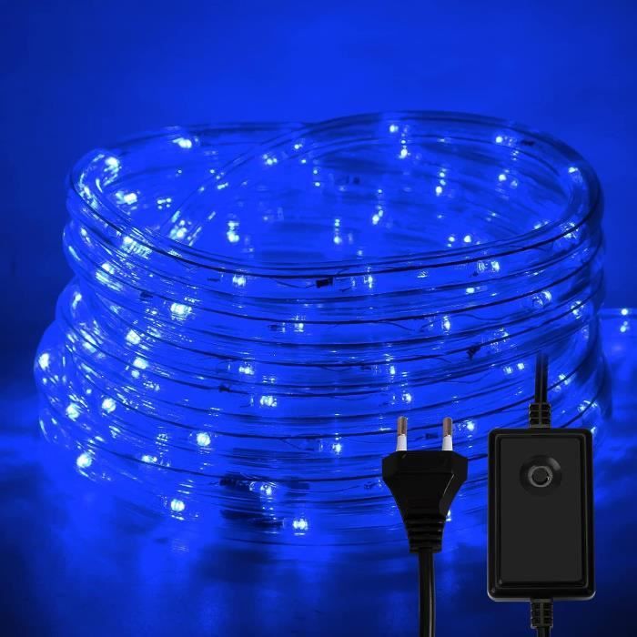 Guirlande Lumineuse LED Tube 10 Mètres, 100 LEDs, Blanc Chaud, IP44 Pour Intérieur Et Extérieur - Neuf