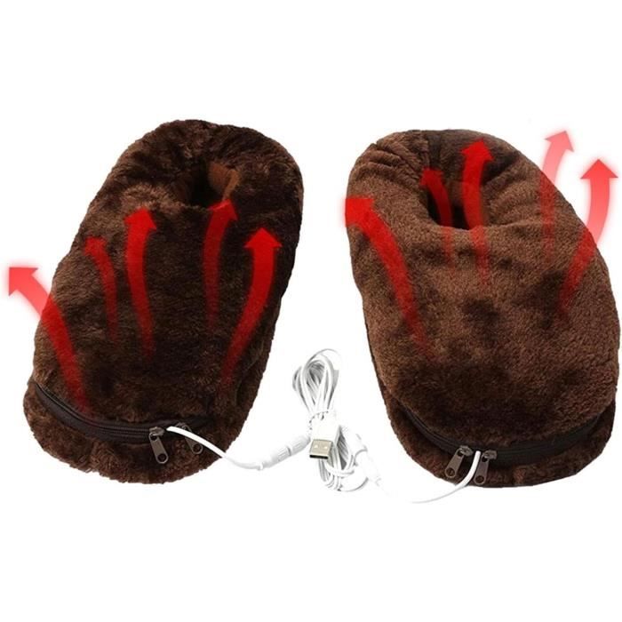 Pantoufles Chauffantes, Chauffe-Pieds Usb Pour Femmes Et Hommes