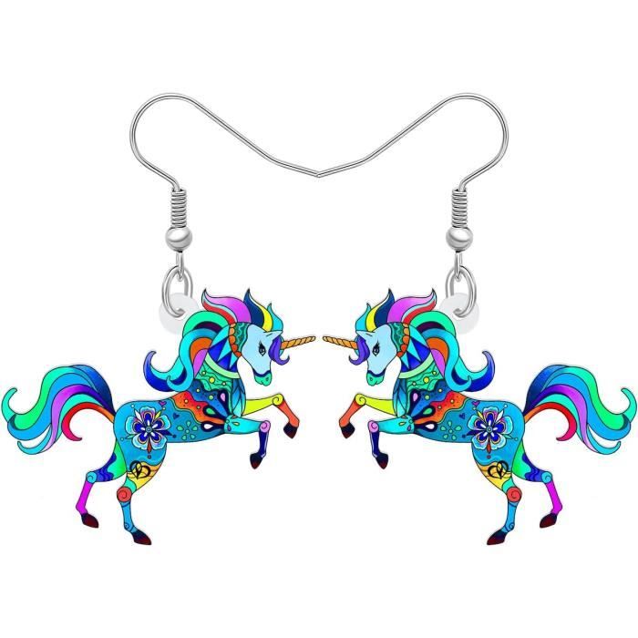 Boucles D'oreilles En Argent 925 Motif Cheval Pour Filles Et Femmes - Bijoux Fantaisie élégants, Cadeau D'anniversaire Ou Fête - 9