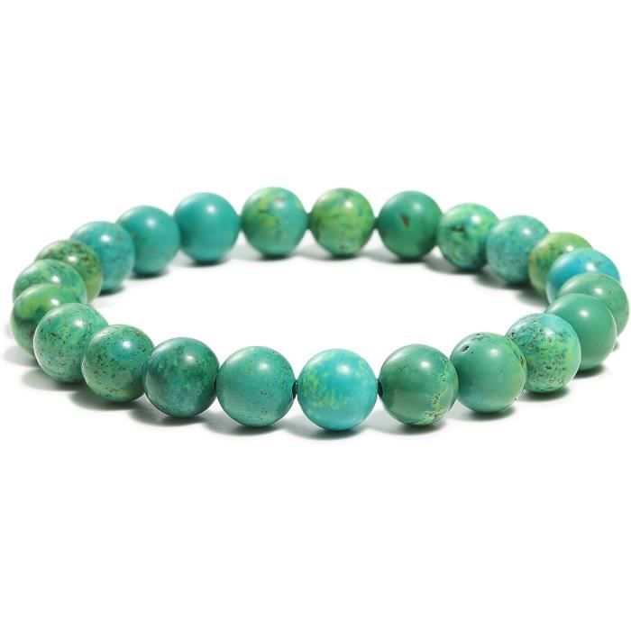 JENCVNL 4mm Naturelle Bracelet Perles Pour Femme, Réglable