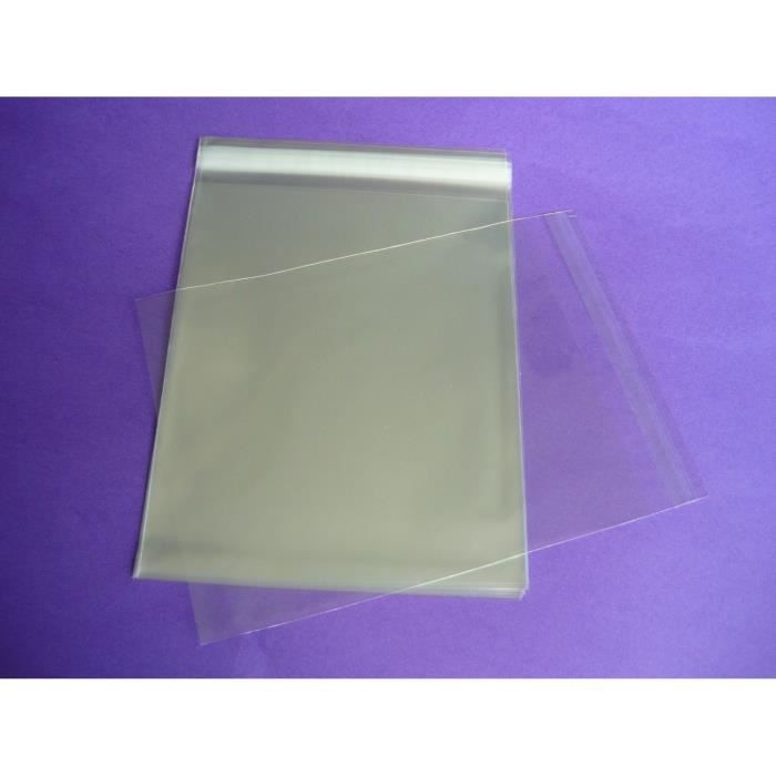 Enveloppe pochette plastique A4 : 230 x 320 + 40 mm