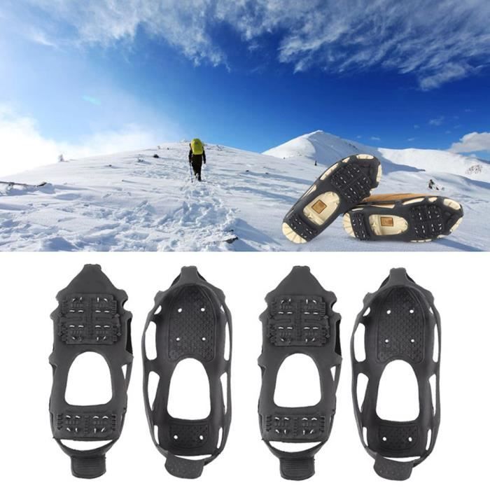 VGEBY Crampons à glace 1 paire de crampons Crampons de traction sur glace  24 pointes Chaussures antidérapantes sport materiel - Cdiscount Sport