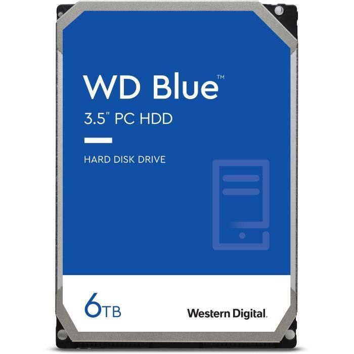 WD Blue™ - Disque dur Interne - 6To - 5400 tr/min - 3.5 (WD60EZAZ)