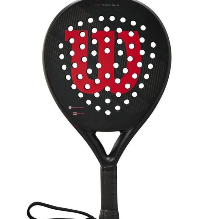 Raquette De Padel Wilson Pro Staff Team TX - Unisexe, Noir/rouge, Modèle WR069511U
