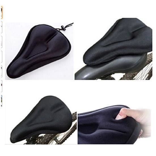 Housse De Selle Vélo Uxcell – Silicone Souple – Noir Et Bleu