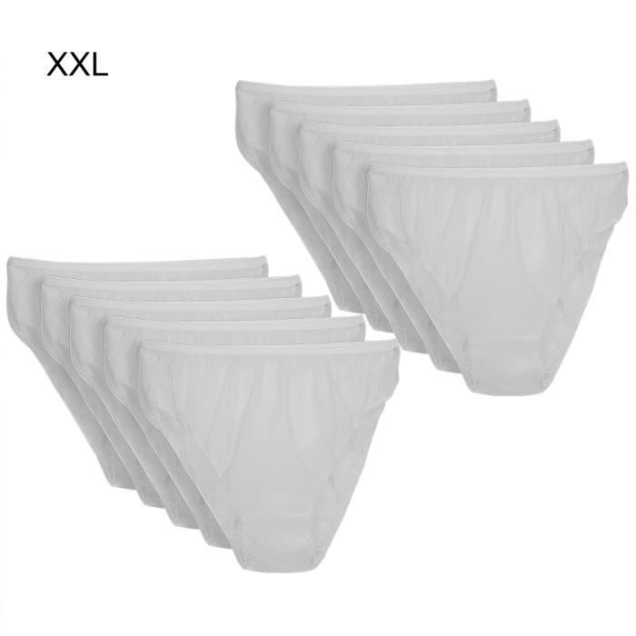 RUR Culotte Papier Jetable Femme Maternité Non-Tissé Double Couche Coton  Culotte Entrejambe Nouveau 10pcs XXL YP011