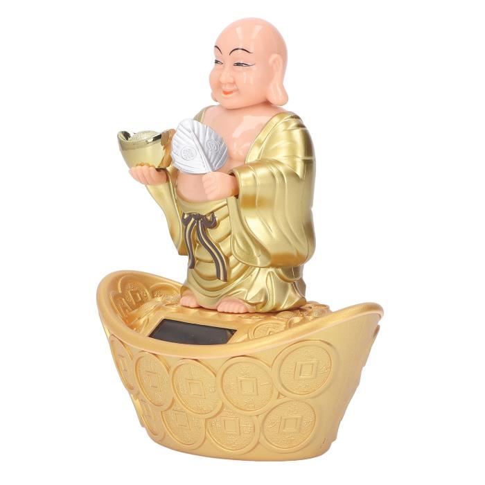Figurine Moine Solaire Qui Hoche La Tête – Décoration Voiture/bureau – ABS Anti-déformation – Sans Piles – Cadeau Original