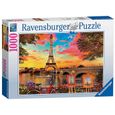 Puzzle 1000 pièces Ravensburger Les quais de Seine - Dimensions 70 x 50 cm - Pour enfants - Garantie 2 ans-1