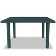 Table rectangulaire en pvc - Vert - 126 x 76 x 72 cm-1