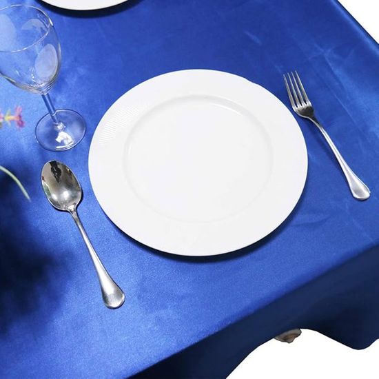 Nappe Rectangle Satin Blanc 60'' X 126'' | Nappes Rectangles | Les