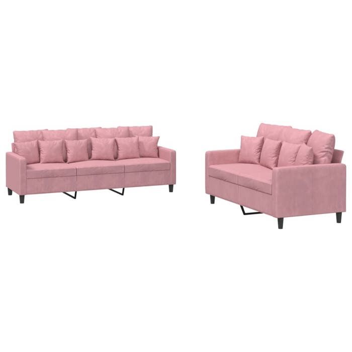 *NEW Sofa Couchage Classique Ensemble de canapés 2 pcs avec coussins