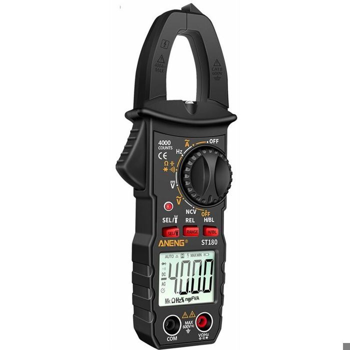 BAOMAIN Pince Multimètre Numérique AC 4000 Comptes – Testeur Courant, Tension, Diode, Résistance, Continuité, NCV – Modèle BM1701
