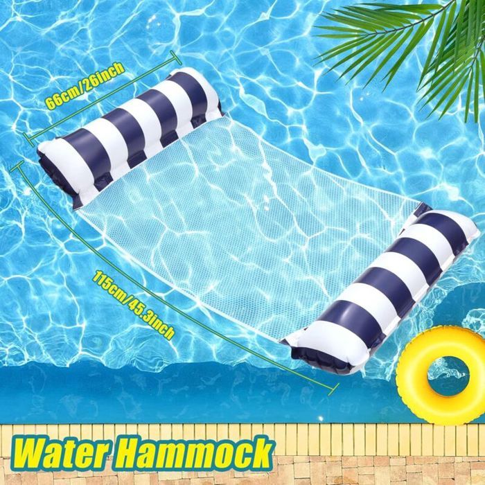 Bouee Piscine Adulte 2 Pièces, 4 in 1 Matelas Gonflable Piscine avec Filet, Hamac Flottant Piscine, Matelas Filet Piscines Bouée PVC Hamac de Bouee Piscine Adulte 2 Pièces, 4 in 1 Matelas Gonflable Piscine avec Filet, Hamac Flottant Piscine, Matelas Filet Piscines Bouée PVC Hamac de