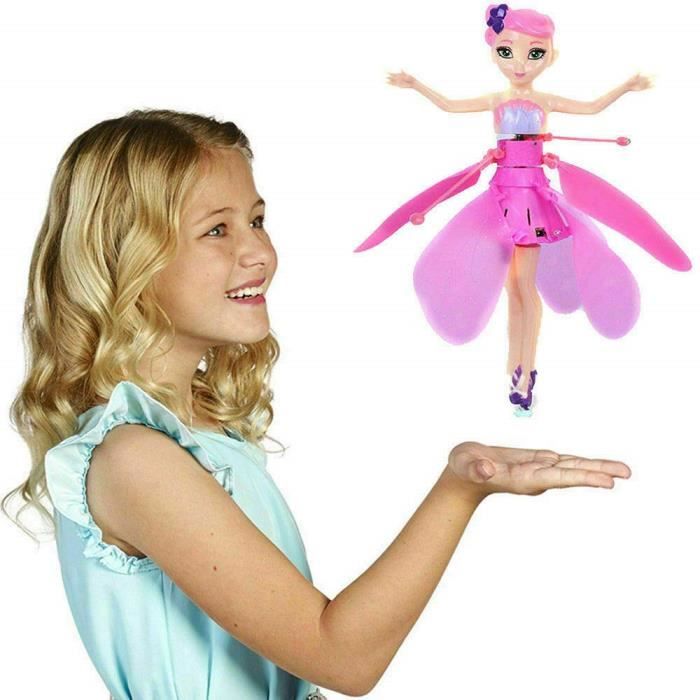Fée volante Princesse volante poupée magique infrarouge induction contrôle  jouet, magique volant lutin jouet fille