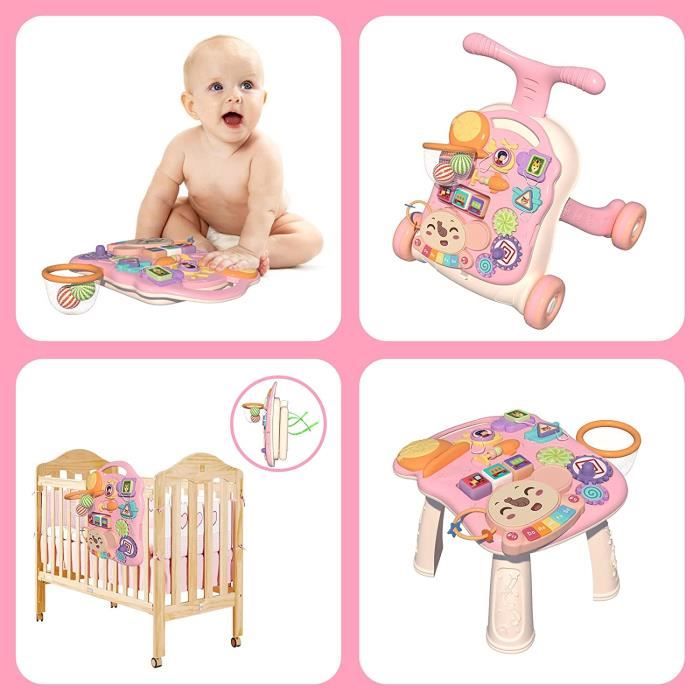 Trotteur Bébé 3 en 1 , Détachable, Vitesse Réglable Et Table D'activité Bébé  Amusante, Convient Pour Fille, Garçon Jouet 6-18 Mois - Cdiscount Jeux -  Jouets