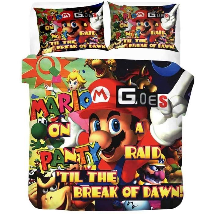 MARIO - Housse De Couette Super Mario 140x200 Cm + 1 Taie D
