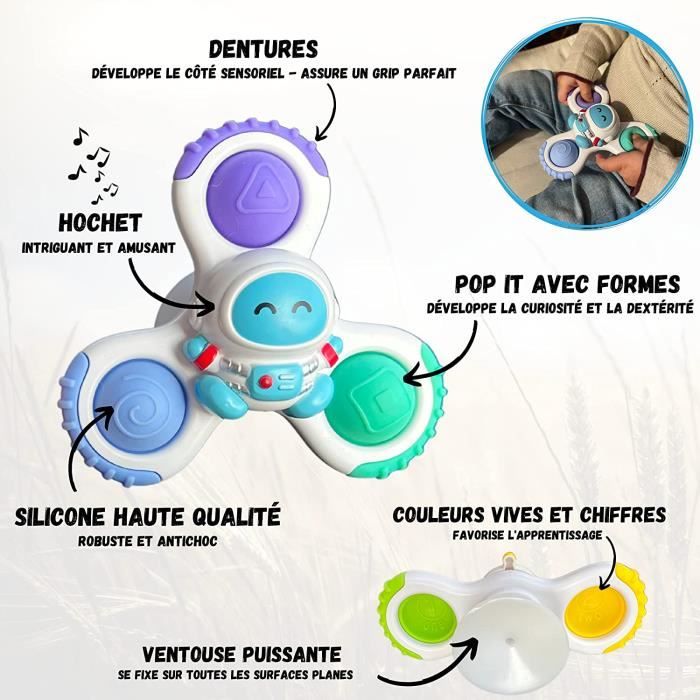 Dww-ventouse Spinner Jouets Pour Bb, Hand Spinner Jouet Bebe 1an